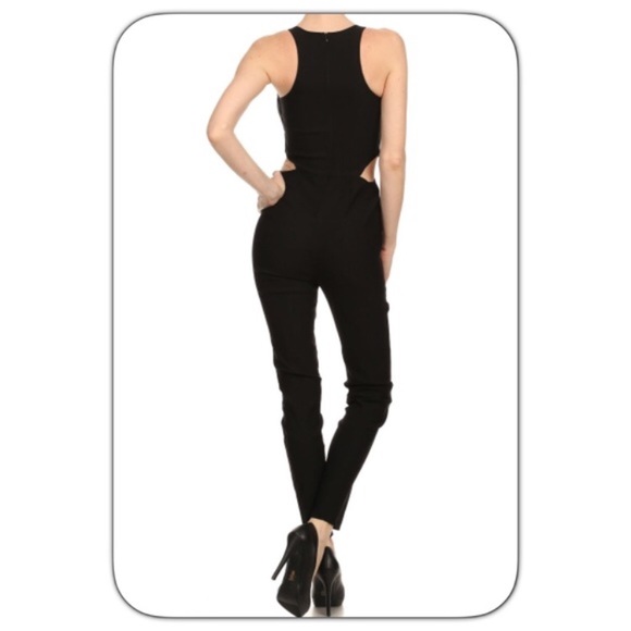 Black Cut Out Jumpsuit - Picture 3 of 4